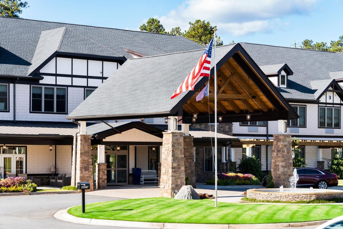 the front portico of Lotus Park Douglasville.